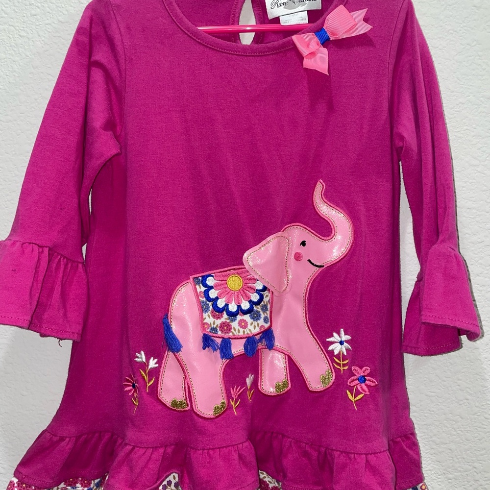 Rare Editions Pink Blouse with Blue Detail
